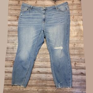 Like New - Old Navy Mid-Rise Rockstar Super Skinny Cut-Off Ankle Jeans Size 26